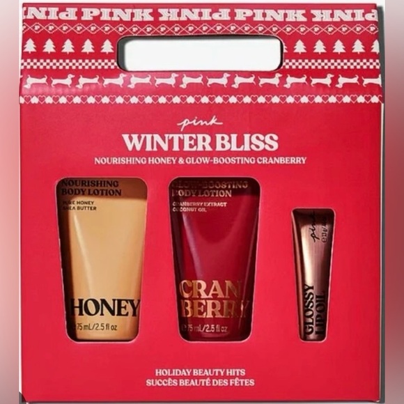 PINK Victoria’s Secret Winter Bliss Holiday Beauty Hits 3-Piece Gift Set- NWT - Picture 2 of 10
